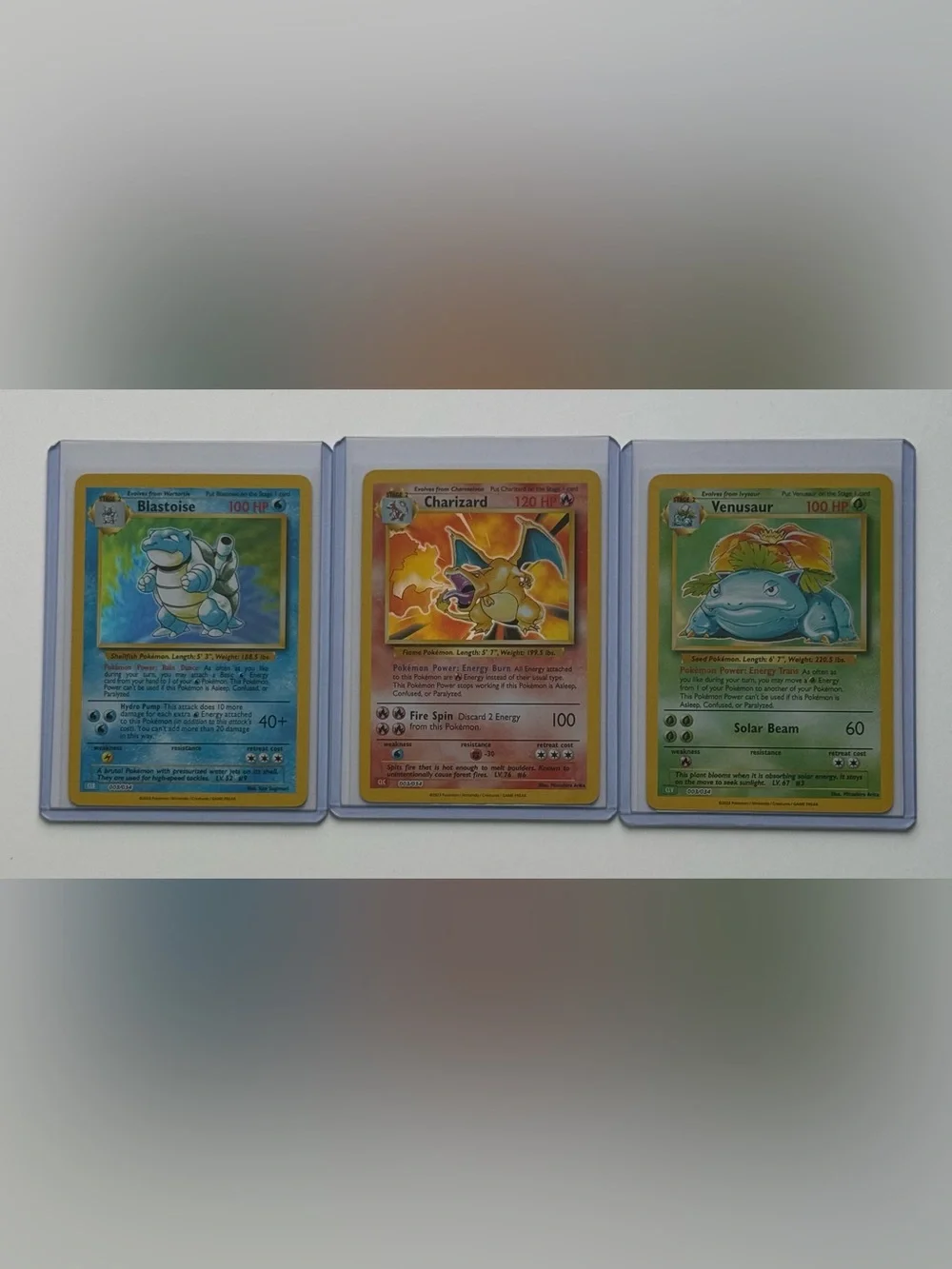 Classic Collection Holo Big 3 Charizard, Blastoise, And Venusaur Pokemon Fan Art